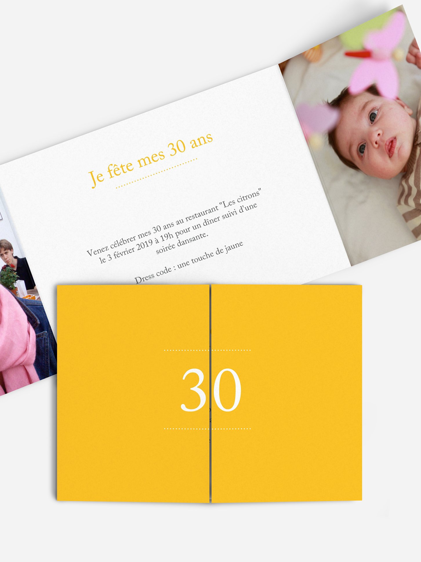 invitation anniversaire 30 Précision