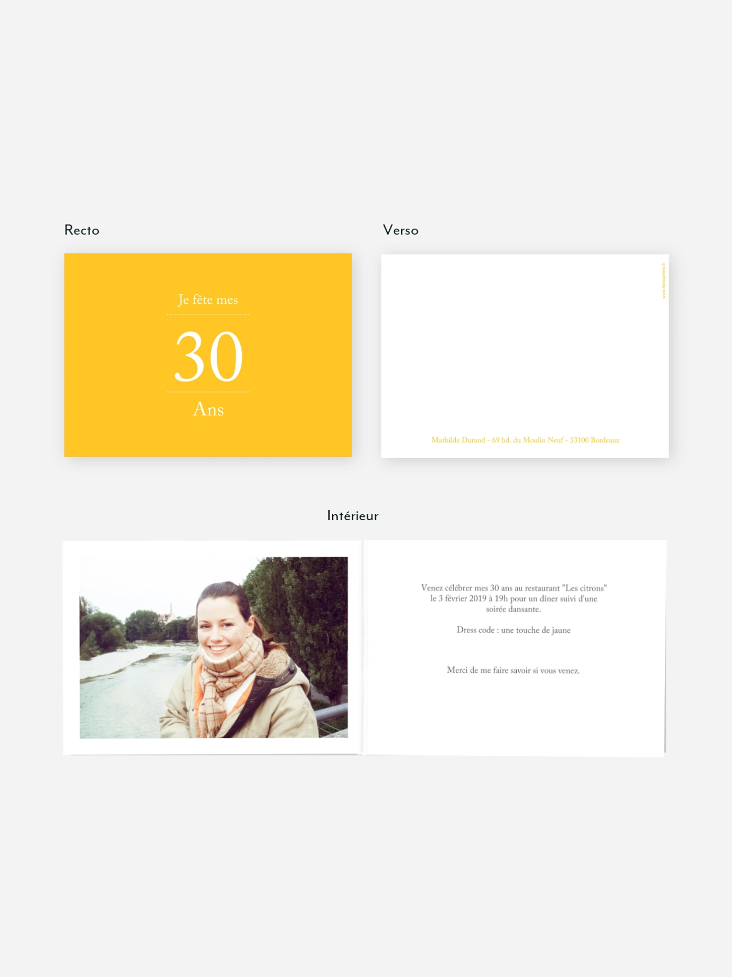 invitation anniversaire 30 Précision