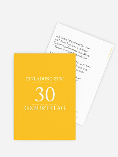 Einladung 30. Geburtstag Schreibklar