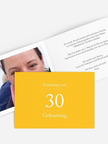 Einladung 30. Geburtstag Schreibklar