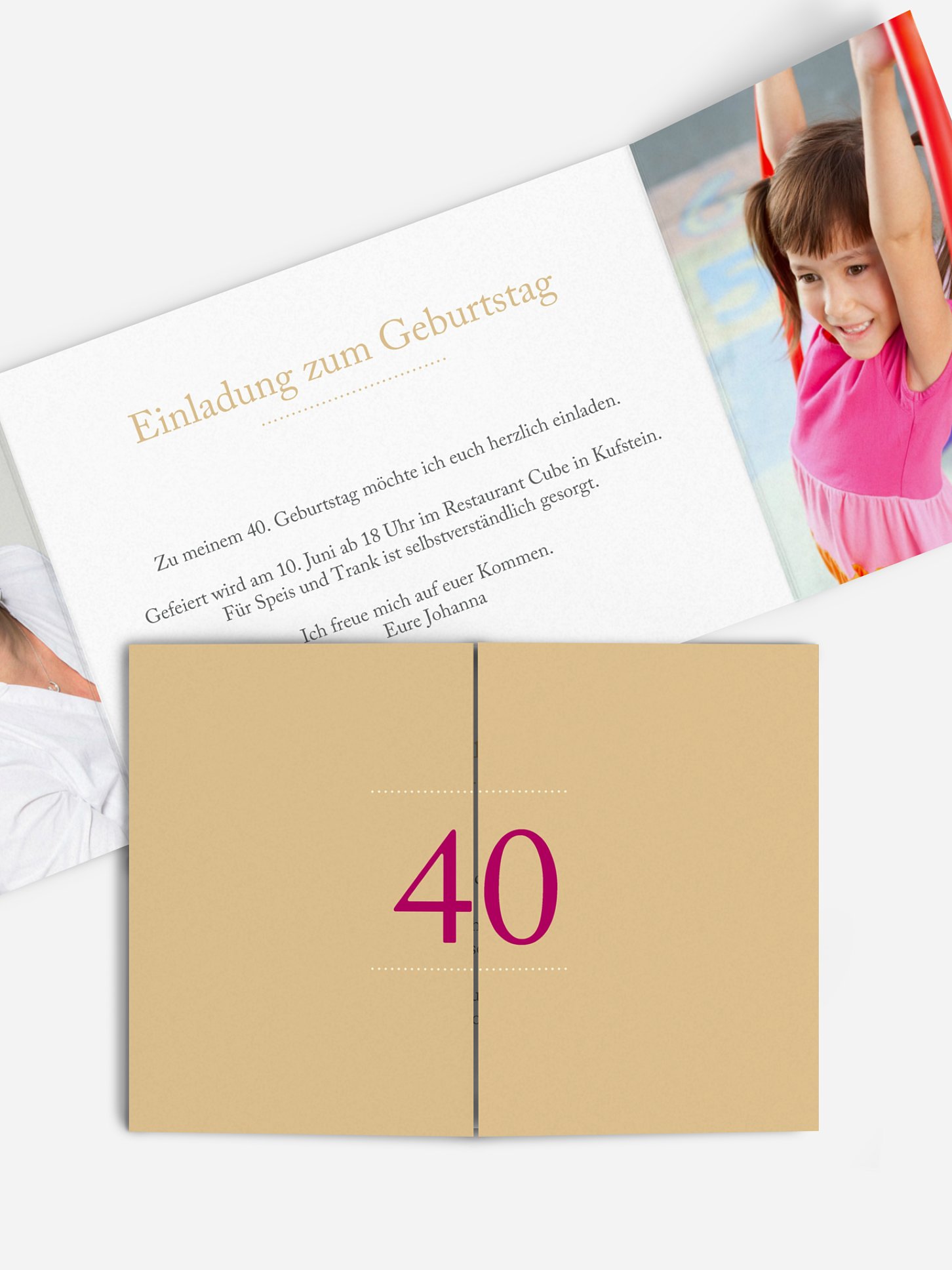 Einladung 40. Geburtstag Schreibklar