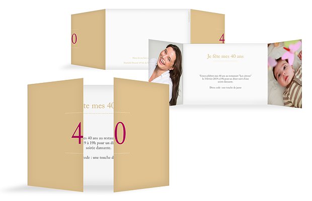 invitation anniversaire 40 Précision