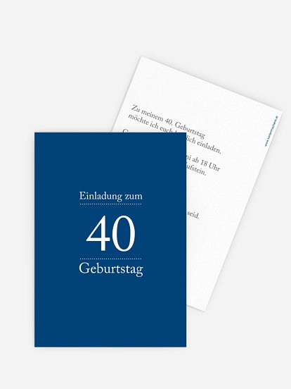 Einladung 40. Geburtstag Schreibklar