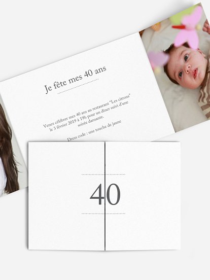 invitation anniversaire 40 Précision
