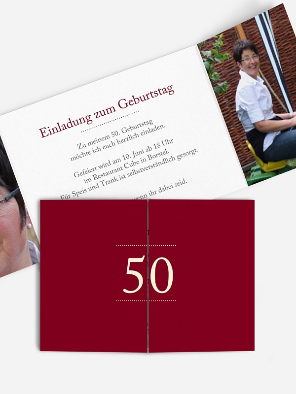 Einladung 50. Geburtstag Schreibklar