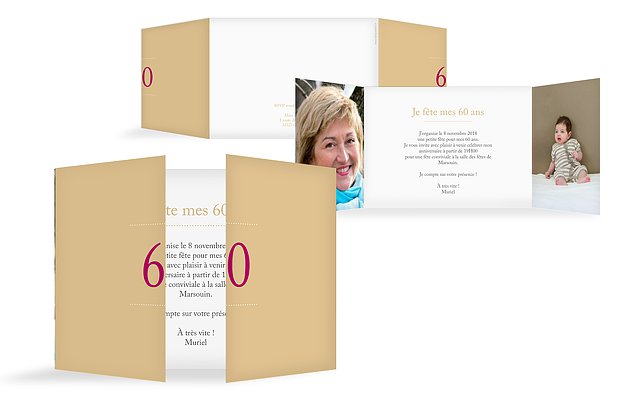 invitation anniversaire 60 Précision