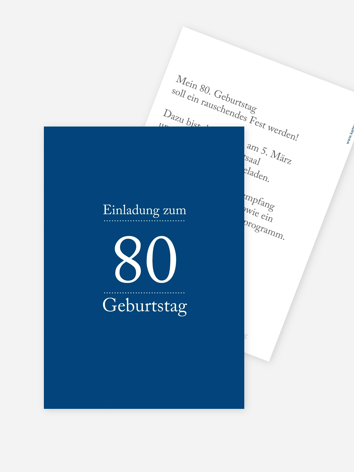 Einladung 80. Geburtstag Schreibklar