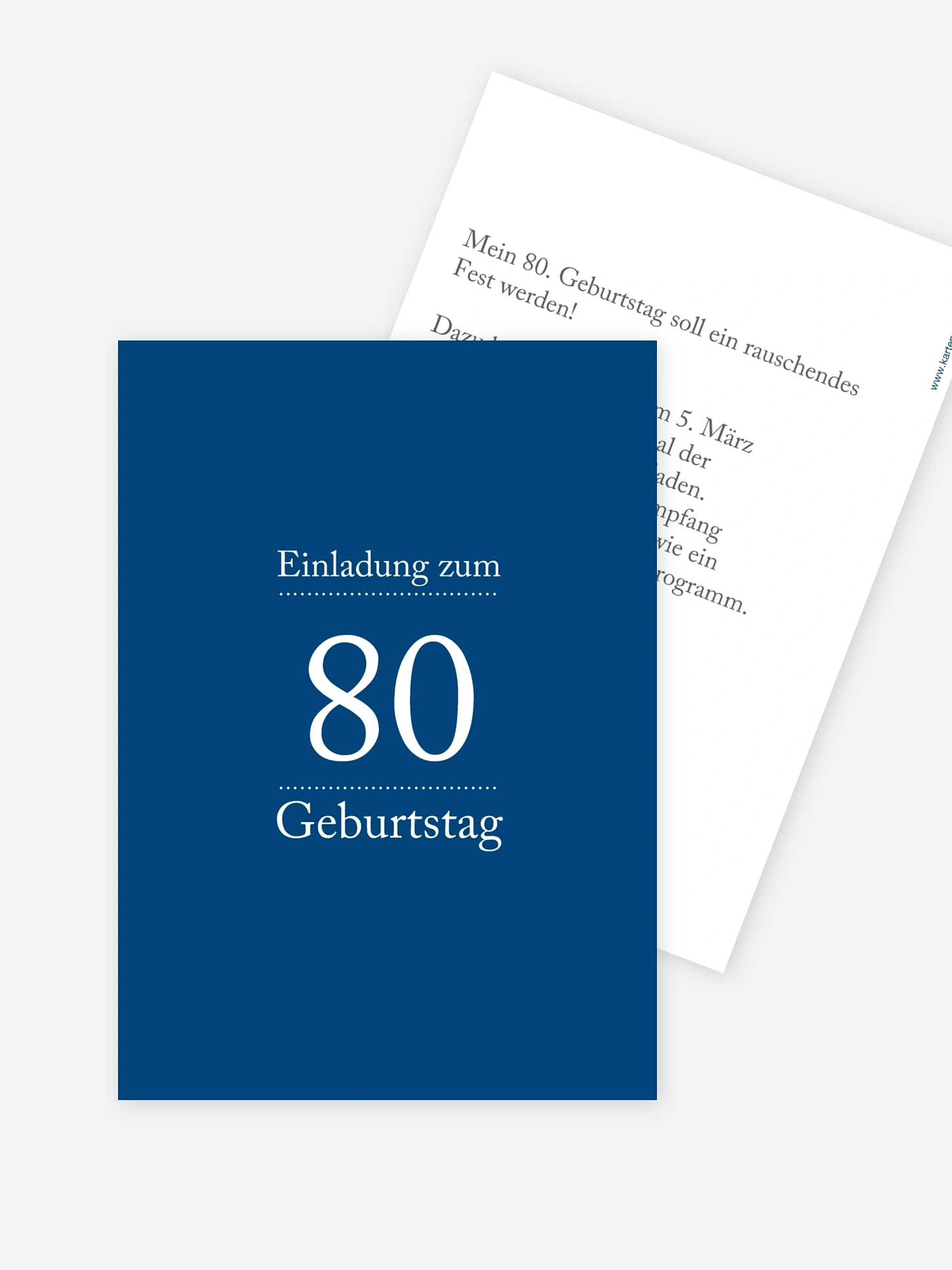 Einladung 80. Geburtstag Schreibklar