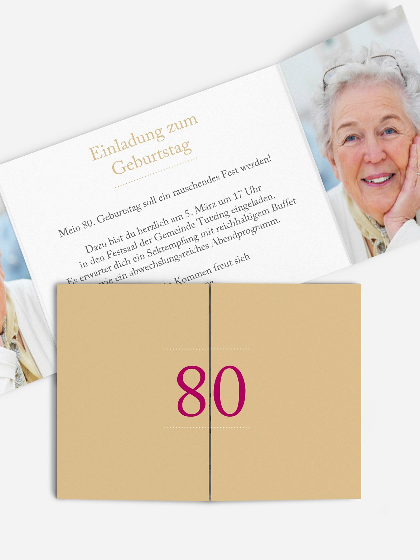Einladung 80. Geburtstag Schreibklar