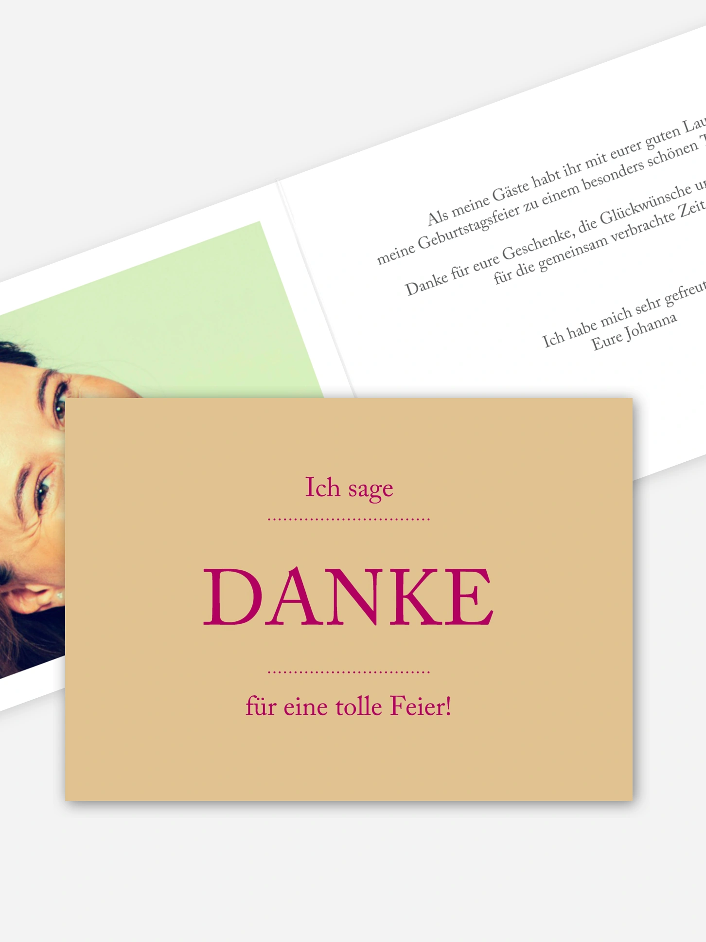 Dankeskarte Geburtstag Schreibklar