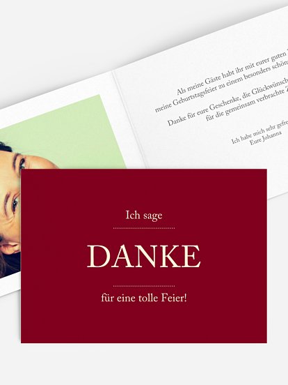 Dankeskarte Geburtstag Schreibklar