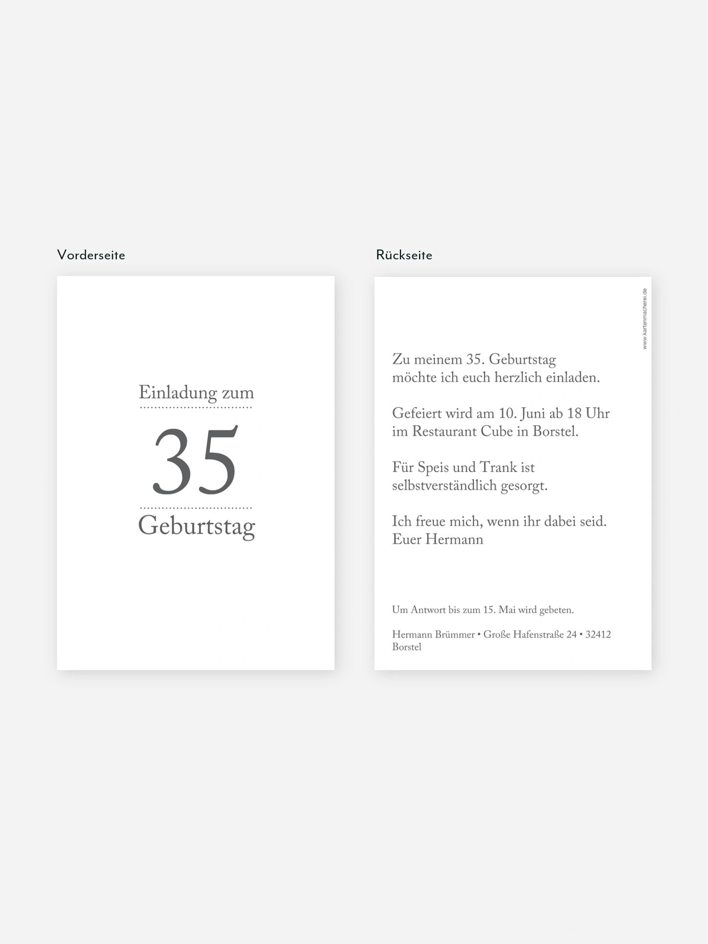 Geburtstagseinladung Schreibklar
