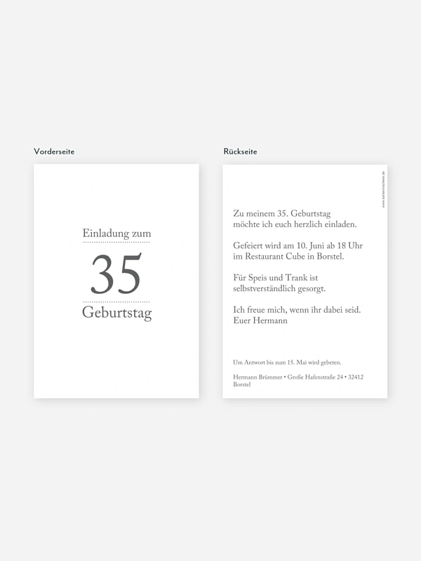 Geburtstagseinladung Schreibklar