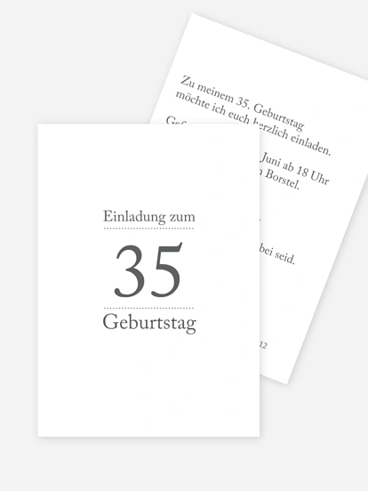 Geburtstagseinladung Schreibklar