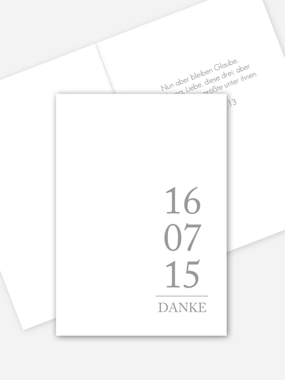 Blanko-Dankeskarte Hochzeit Unser Tag