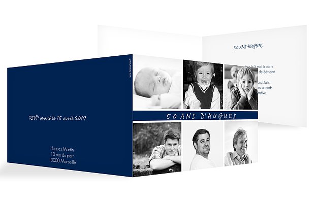 invitation anniversaire 50 Belle histoire