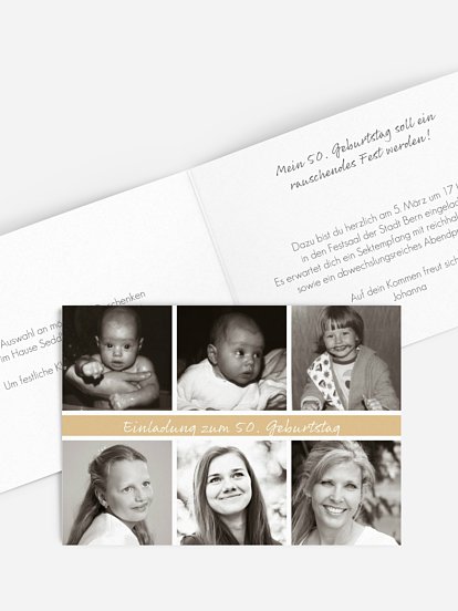 Einladung 50. Geburtstag Fotoreich