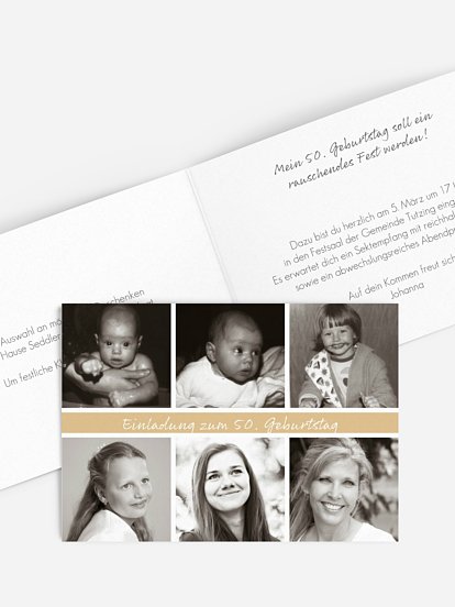 Einladung 50. Geburtstag Fotoreich