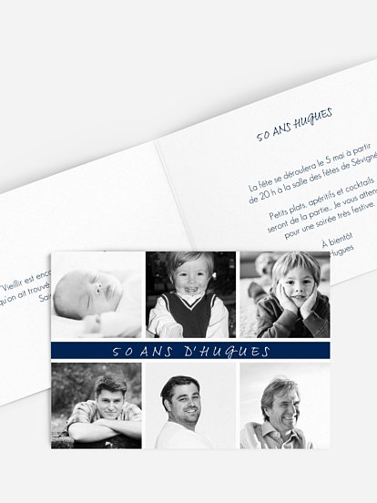 invitation anniversaire 50 Belle histoire