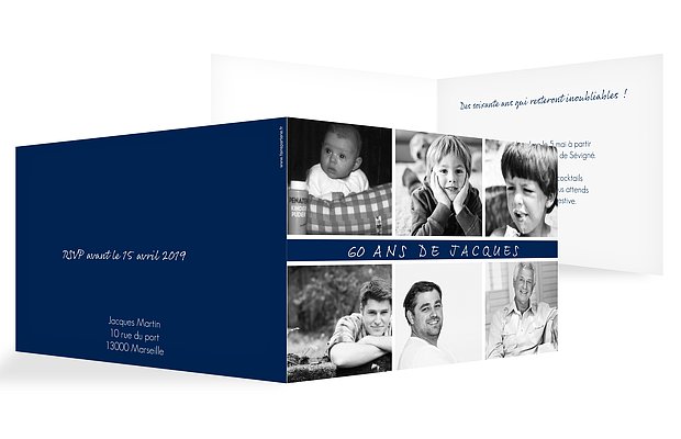 invitation anniversaire 60 Belle histoire