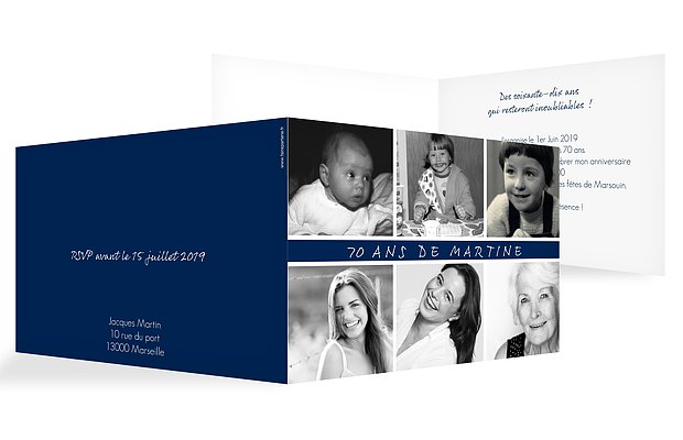 invitation anniversaire 70 Belle histoire