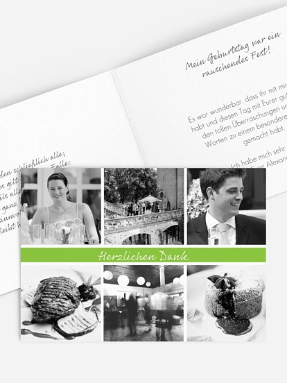 Dankeskarte Geburtstag Fotoreich