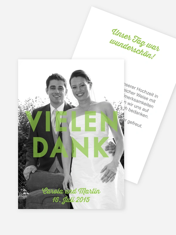 Dankeskarte Hochzeit Glasklar
