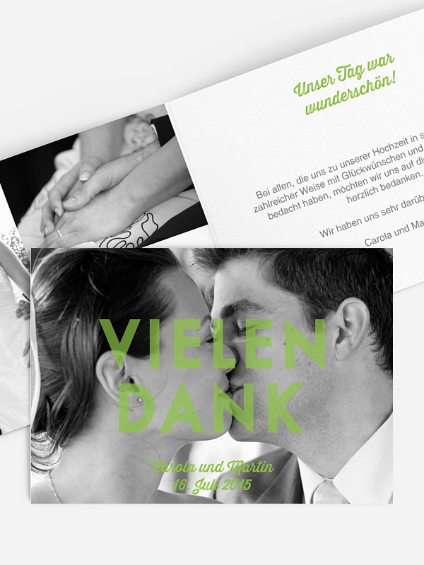 Dankeskarte Hochzeit Glasklar