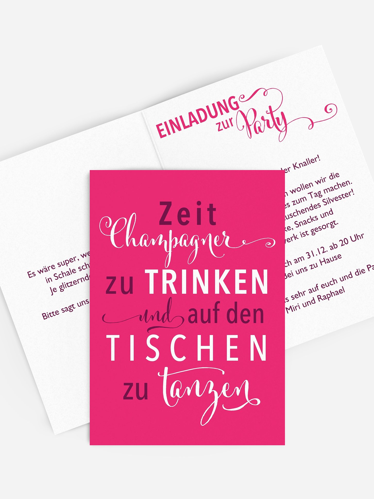 Partyeinladung Partyzeit