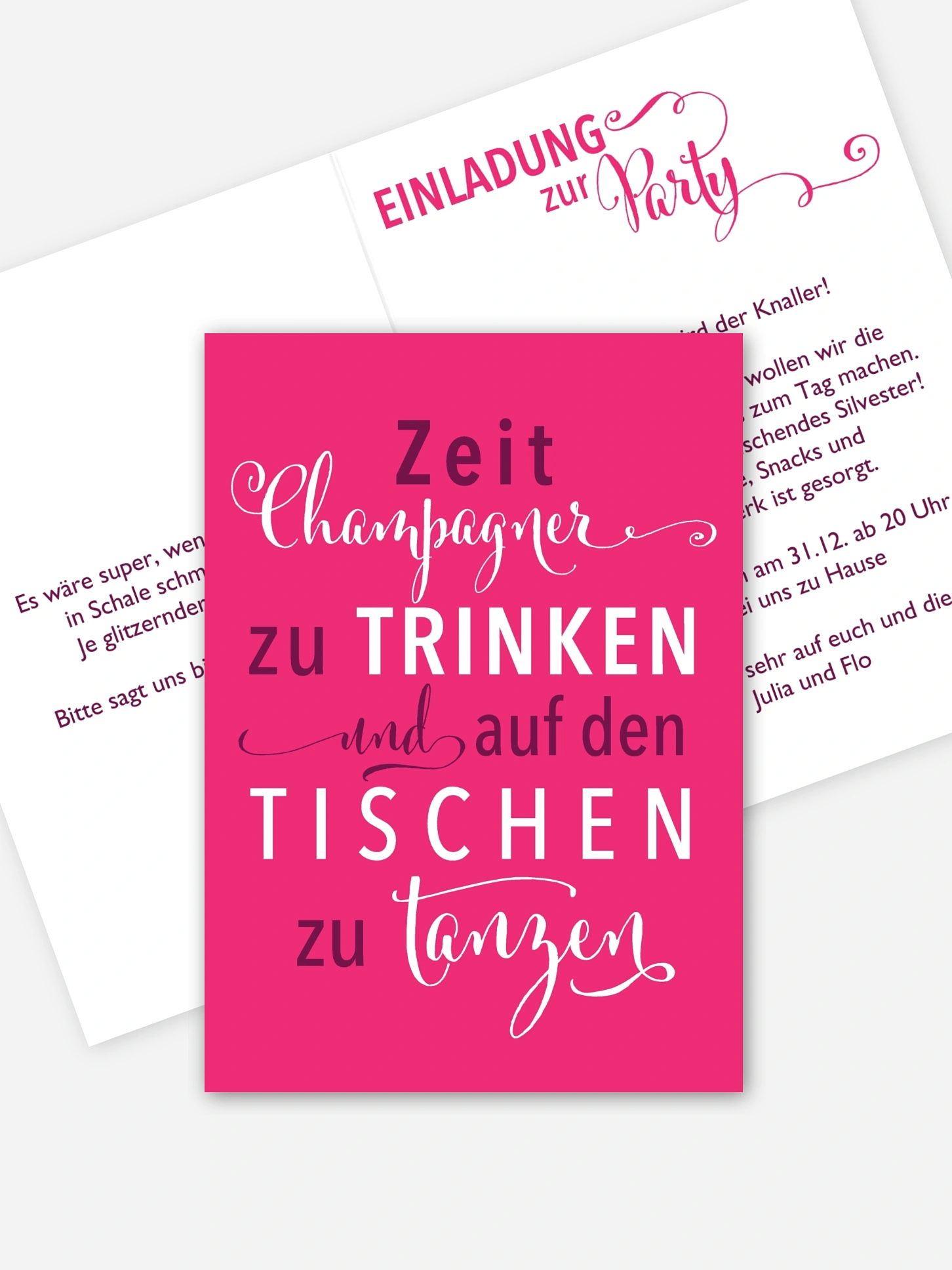 Partyeinladung Partyzeit