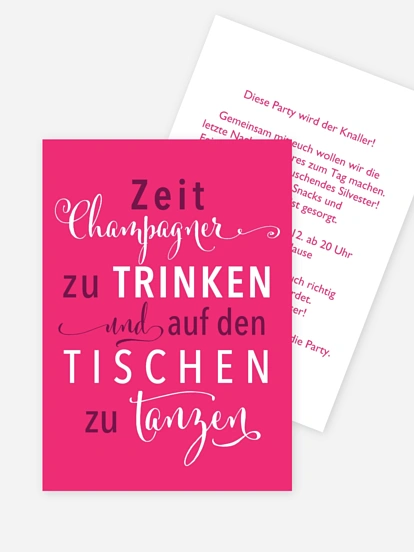 Partyeinladung Partyzeit