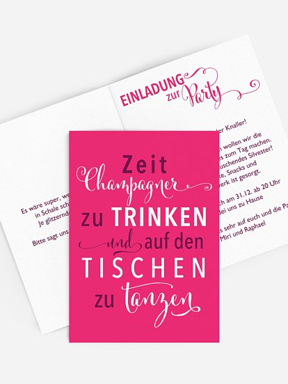 Partyeinladung Partyzeit