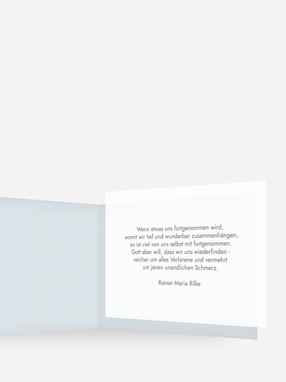 Einlegeblätter Bedruckt für Trauerkarten