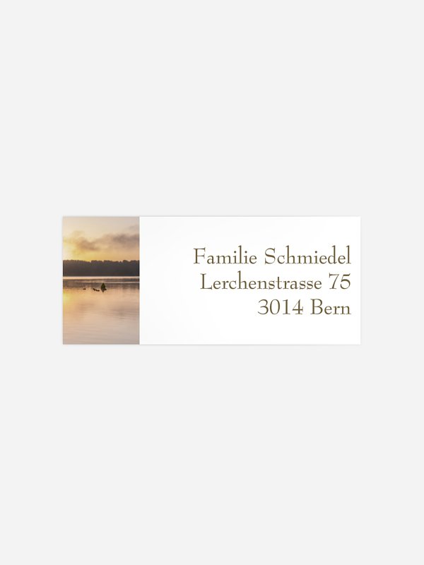 Absenderaufkleber Trauer Stille