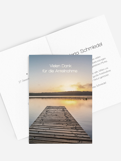 Trauerdanksagung Stille