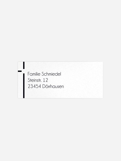 Absenderaufkleber Trauer Trauerlilie