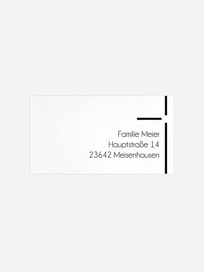 Empfängeraufkleber Trauer Trauerlilie