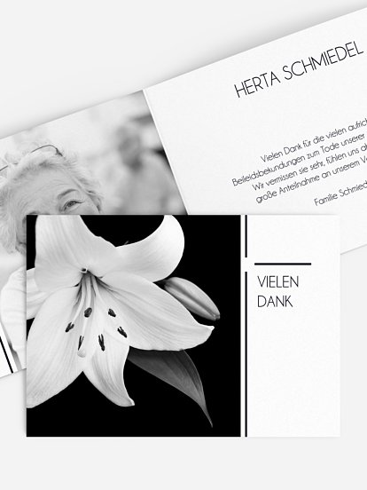Trauerdanksagung Trauerlilie