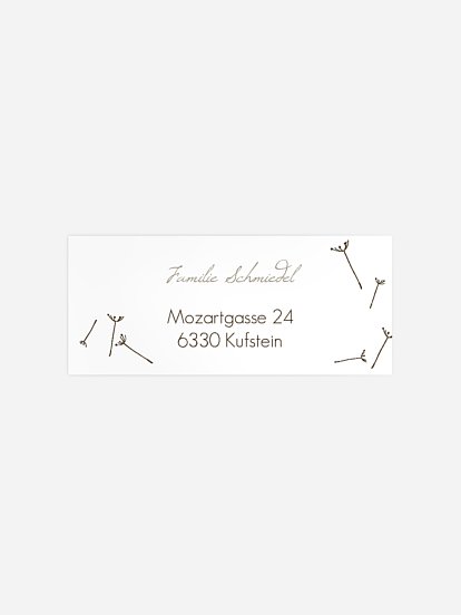 Absenderaufkleber Trauer Abendlicht