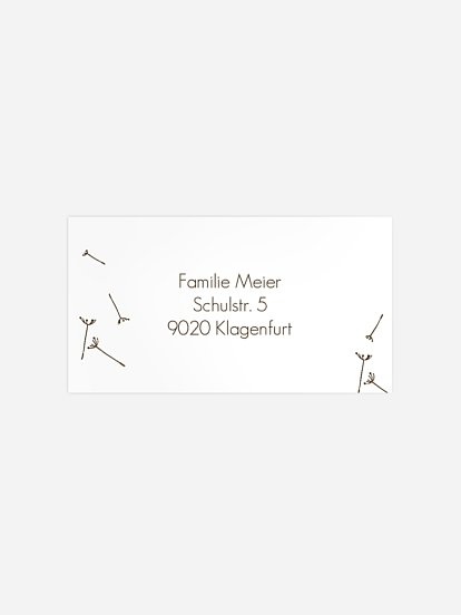 Empfängeraufkleber Trauer Abendlicht