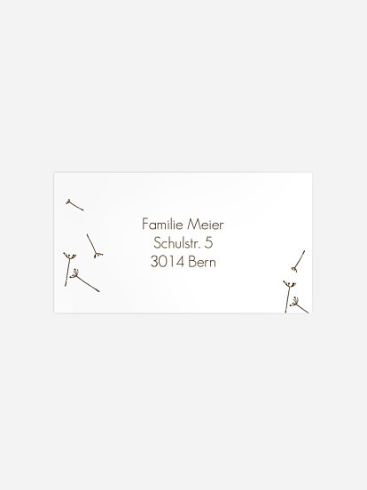 Empfängeraufkleber Trauer Abendlicht