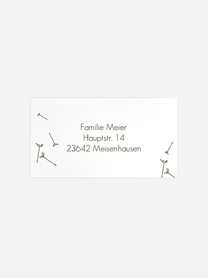 Empfängeraufkleber Trauer Abendlicht