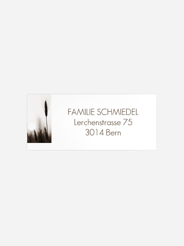 Absenderaufkleber Trauer Ewigkeit