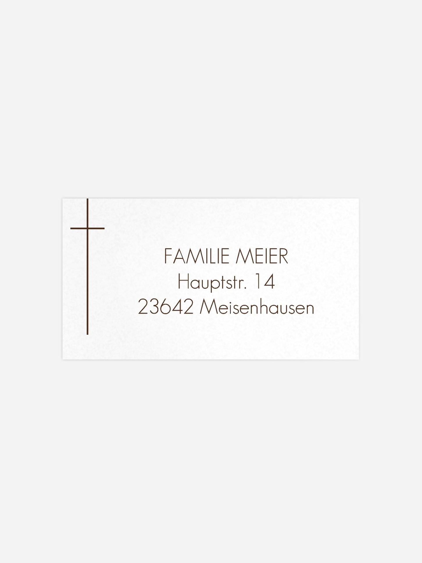 Empfängeraufkleber Trauer Ewigkeit