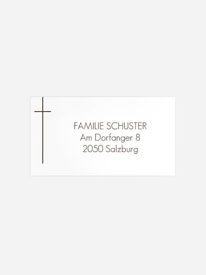 Empfängeraufkleber Trauer Ewigkeit