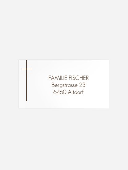 Empfängeraufkleber Trauer Ewigkeit