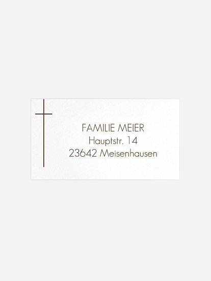 Empfängeraufkleber Trauer Ewigkeit