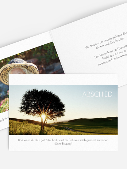 Trauerkarte Licht