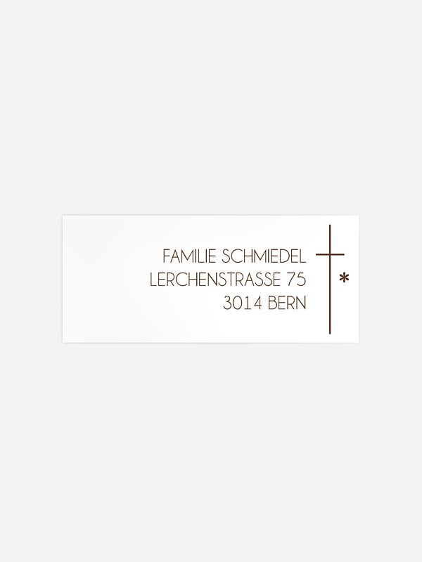 Absenderaufkleber Trauer Sonnenuntergang