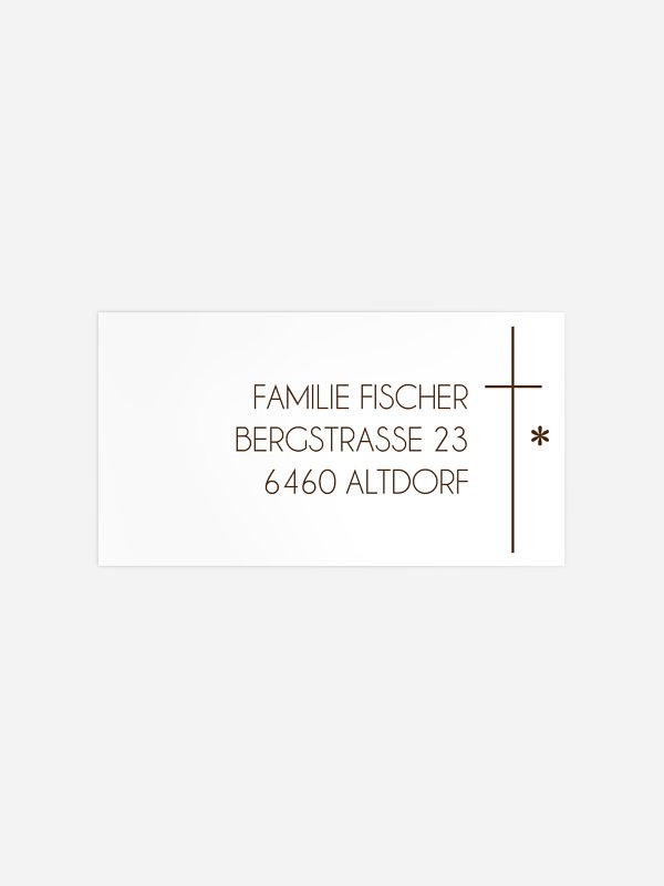 Empfängeraufkleber Trauer Sonnenuntergang